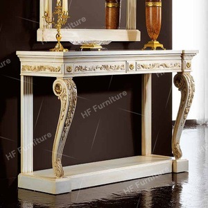 <span class=keywords><strong>Console</strong></span> vintage de luxe en bois <span class=keywords><strong>massif</strong></span> sculpté Consoles d'entrée de style classique faites à la main avec miroir pour le salon - Product Image 4