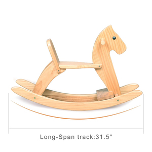 Juguete clásico de caballo mecedora de madera Natural con respaldo de Pedal seguro, mano de obra fina <span class=keywords><strong>para</strong></span> niños, artesanías de madera, cajas de madera, letreros de pared - Product Image 4