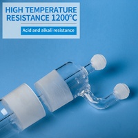 Spécialement produire fondu clair laboratoire veste tube cylindrique quartz verre boule tube réacteur de quartz