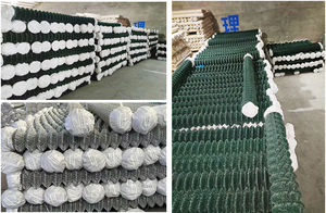 Kim Cương hàng rào dây lưới thấp trang trí sân vườn hàng rào tấm 100ft cuộn có thể tháo rời Chuỗi liên kết PVC tráng 3D mô hình ngoài trời - Product Image 6