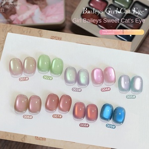 Nouveau Gel UV pour Ongles Série Baileys Sweet 2026 pour Filles, Vert Solide avec Effet Œil de Chat Bronze <span class=keywords><strong>Double</strong></span> Face, Nail Art Lumineux - Product Image 3
