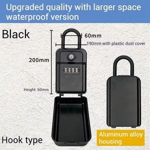 Nhà Máy Trực Tiếp 4 Kỹ Thuật Số Kết Hợp Treo Tường Hộp Chìa Khóa Hợp Kim Nhôm Thời Tiết An Toàn Với Khóa Mật Khẩu Thỏa thuận Tốt Nhất Trên Két - Product Image 3