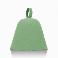 Chapeau de sauna en feutre de laine australienne, fait main, épais, doux, naturel, vert, pour banya, spa, hammam, salle de vapeur