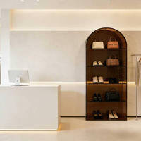 Présentoir de Luxe en Acrylique pour Chaussures et Sacs à Main, Vitrine Ouverte pour Vitrine de Centre Commercial