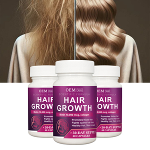 Les capsules de croissance de <span class=keywords><strong>cheveux</strong></span> de marque privée favorisent les <span class=keywords><strong>cheveux</strong></span> plus épais et combattent la perte de <span class=keywords><strong>cheveux</strong></span> 60 capsules - Product Image 1