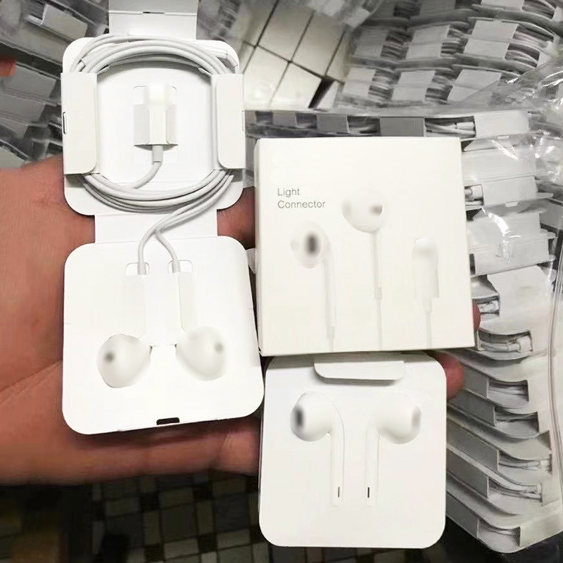 100% оригинальные наушники-вкладыши c100 для iPhone, проводные наушники с микрофоном для iPhone 12 11 7