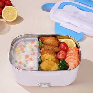 Boîte à lunch <span class=keywords><strong>chauffante</strong></span> électrique Portable 40W en acier inoxydable détachable 1.5L bol chauffant voiture/camion/bureau boîte à <span class=keywords><strong>manger</strong></span> four à micro-ondes - Product Image 2