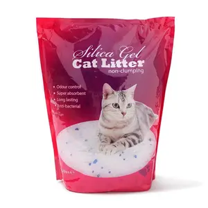 Hot sell 3.8L silica gel crystal sand Premium cat litter bags pet product supplier customized