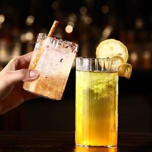 Vaso de Agua Transparente de Vidrio de Borosilicato de Alta Resistencia a la Temperatura, Resistente al Calor, para el Hogar, Estilo Moderno, para Jugo, Vino - Product Image 4