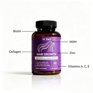 Cápsulas de Biotina y Ácido Fólico OEM - Promueve el crecimiento saludable y la absorción de nutrientes del cabello, la piel y las uñas - Product Image 3