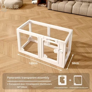 Corralito de acrílico para perros de nuevo diseño, jaula de plástico, jaula para perrera, valla para mascotas segura para cachorros pequeños y medianos y animales pequeños - Product Image 1