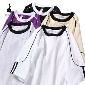 <span class=keywords><strong>Camiseta</strong></span> <span class=keywords><strong>de</strong></span> Verano <span class=keywords><strong>Nueva</strong></span> con Tres Rayas en el Hombro, Cuello Redondo, Estilo Vintage para Hombre y Mujer, Tallas S-4XL - Product Image 3