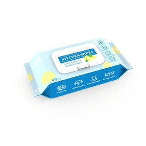 OEM Formule Douce Citron Parfumé Jetable Cuisine OAloe Vera Nettoyage Huile d'Élimination de l'Humidité Lingettes Écologiques pour la Cuisine - Product Image 2