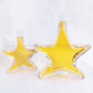 Bouteille à liqueur en <span class=keywords><strong>verre</strong></span> étoilé réutilisable personnalisée de 200 ml et 500 ml avec bouchon en liège, bouteille en <span class=keywords><strong>verre</strong></span> transparente pour whisky, vodka, gin, <span class=keywords><strong>rhum</strong></span> - Product Image 5