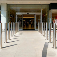 Bolardo de Tráfico de Acero Inoxidable SS304, Barrera Reflectante Diamantada IP67 Impermeable para Carreteras y Vías Urbanas