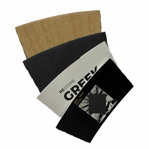 Manicotti Personalizzati per Bicchieri di Carta Usa e Getta per Bevande Calde e Fredde, Caffè, Latte, Tè, in Cartone Bianco, Carta Kraft e Carta Ondulata - Product Image 1