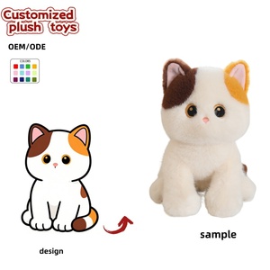 Peluche de <span class=keywords><strong>Gato</strong></span> Calico Personalizado - Muñeco de <span class=keywords><strong>Gato</strong></span> de Peluche Personalizable OEM/ODM, Peluche de <span class=keywords><strong>Gato</strong></span> Realista y Adorable para Regalos y Marca - Product Image 1