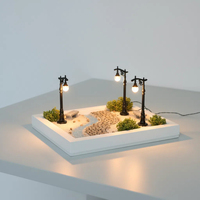 Lampes de rue miniatures en plastique, modèle de train miniature, lampe pour maison de poupée, micro-paysage, bricolage, jardin féerique, décoration de Noël