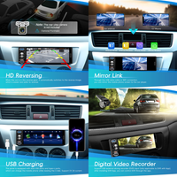 Autoradio Podofo 1 Din, autoradio de voiture, lecteur MP5 de voiture 6,5 pouces, écran tactile HD Incell, CarPlay et Android Auto sans fil, BT/Type-C