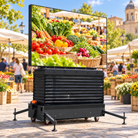 Écran LED mobile extérieur sur remorque, affichage LED sur remorque à roues pour la location publicitaire