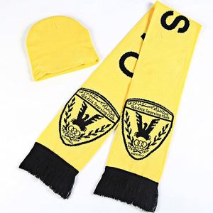 Gorro Largo Bordado Delta Sigma, Negro y Rojo, Letras Griegas 13 DST, Tejido Jacquard, 100% Acrílico, Juego de 2 Piezas, Invierno, Adulto - Product Image 4