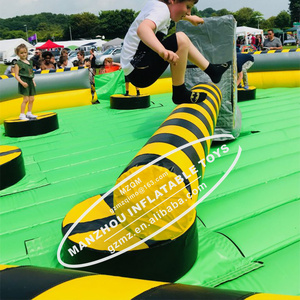Location de <span class=keywords><strong>jeu</strong></span> de fête en plein air, parcours d'obstacles Wipeout, <span class=keywords><strong>gonflable</strong></span>, en PVC, couleur et taille personnalisables pour 8 joueurs - Product Image 5