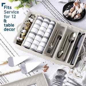 Boîte de rangement pour couverts à 5 compartiments, support de rangement pour couverts, pour cuillères, tiroir - Product Image 2