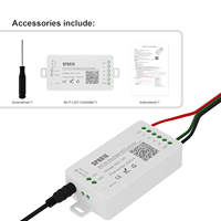 Controlador LED Direccionable WiFi Art-Net SPI SP801E DC5-24V WS2812B SK6811 WS2811 de 4 Canales para Tiras de Luz Pixel Programables con APP