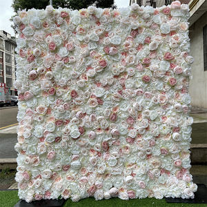 <span class=keywords><strong>A</strong></span>-1644 3D artificiel rollup soie pivoine rose fleur mur <span class=keywords><strong>fond</strong></span> scène décoration fausse orchidée Phalaenopsis mariage fleur mur - Product Image 3