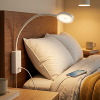Lampe de chevet/étude portable à LED moderne, chargement rapide USB-C, contrôle tactile, gradation progressive, veilleuse murale facile à installer