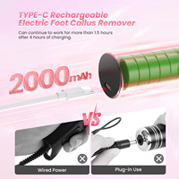 Lime électrique professionnelle Yumely MN-505 pour les pieds, éliminateur de callosités et de peaux mortes avec tampon de ponçage de rechange, outil de pédicure