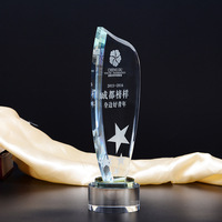 Trophée en cristal, trophée en verre créatif de haute qualité, trophée en cristal vierge, avec douane quantité minimale de commande
