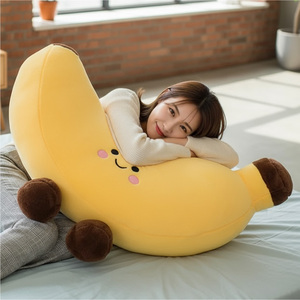 Oreiller en <span class=keywords><strong>peluche</strong></span> <span class=keywords><strong>banane</strong></span> anti-stress - Jouet fruit à longues pattes super doux pour enfants, oreiller décoratif et câlin amusant - Product Image 5