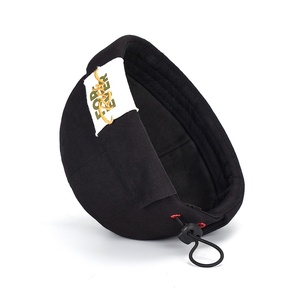 כובע דוקר שחור מבד כותנה רקום בסגנון וינטג' של המותג רונגגואנג, נושם, ללא שוליים, לגברים ונשים, כובע ברט. - Product Image 4