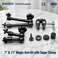 Kit de fixation universel Magic Hand Arm en alliage d'aluminium, grande pince crabe, capacité de charge 6-10 kg, support pour appareil photo reflex numérique, anti-poussière, léger