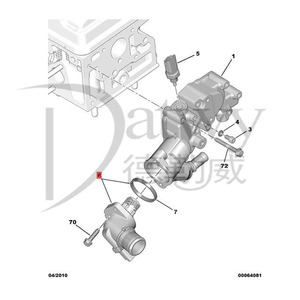 OE 9650926280 1336Z2เทอร์โมที่อยู่อาศัยซีตรอง C2 C3 <span class=keywords><strong>Nemo</strong></span> เปอโยต์1007 206 207 Bipper 1.1 1.4 8V (ยี่ห้อ Datwy) - Product Image 6