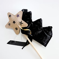 Nouveau bandeau couronne à paillettes et baguette étoile bâton Halloween fête chat oreille bandeau à paillettes pour enfants