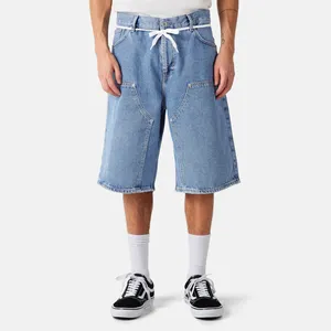 Мужские джинсовые шорты с вымытыми необработанными краями