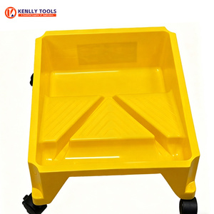Bac à <span class=keywords><strong>peinture</strong></span> mobile de 12 pouces avec <span class=keywords><strong>roues</strong></span>, bac à <span class=keywords><strong>peinture</strong></span> en plastique robuste pour pinceaux, <span class=keywords><strong>peinture</strong></span> intérieure et extérieure - Product Image 5