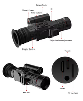 HENBAKER CY800-RL Optique de vision nocturne en alliage d'aluminium, grossissement 6X, objectif 75 mm, étanche, distance IR 400 m, vidéo 1440p