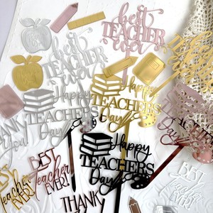 Decoración de Pastel Acrílica con Miel y Dulzura para el Día del Maestro, Adorno de Pastel Estilo Ins para la Celebración del Día del Maestro - Product Image 1