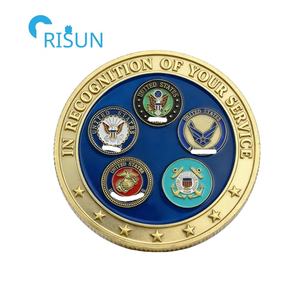 Pièces de monnaie commémoratives personnalisées pour les vétérans des Forces Armées des États-Unis, département de la Défense, souvenirs familiaux, pièces de monnaie de défi personnalisées, États-Unis - Product Image 3