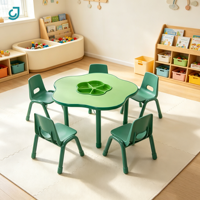 Meubles préscolaires, table pour enfants colorée à fleurs de prunier, pour la maternelle et l'école, jeu et apprentissage à domicile, ensemble chaise et table