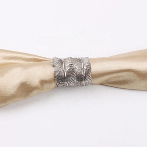 Rotola <span class=keywords><strong>in</strong></span> su La Foglia Originalità Antico <span class=keywords><strong>Argento</strong></span> Anelli di Tovagliolo Per La Cerimonia Nuziale Sala Da Pranzo - Product Image 4