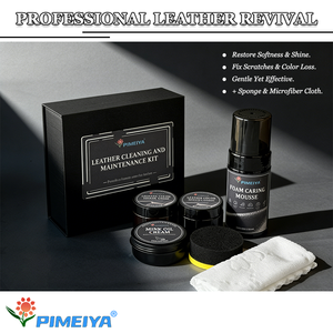 Kit de Limpieza y Mantenimiento de Cuero, Kit de Cuidado para Calzado, Recolorante para Cuero Desgastado, Cuidado Diario para Bolsos, Zapatos y Sofás - Product Image 2