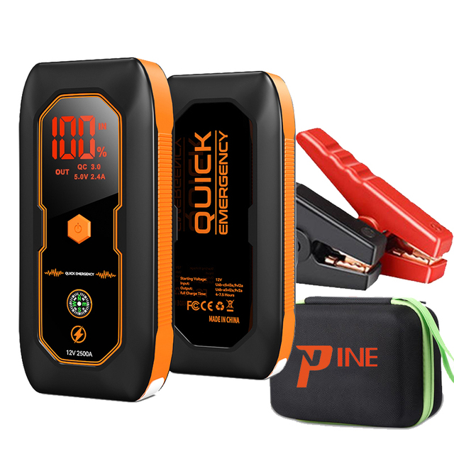 12V Car Jump Starter PN-DN16 Power Bank Lithium-ion Polymer Battery 600-2000A Peak for Car Truck Motorcycle Emergency Start
