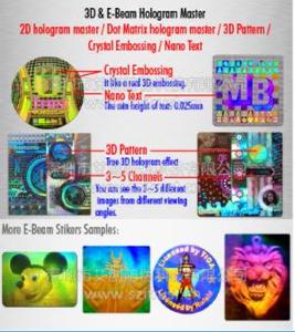 Tùy chỉnh chống hàng giả Laser nhãn mã Thẻ quà tặng thuốc lá rượu chống tháo gỡ niêm phong dán nhãn Hologram Sticker - Product Image 5