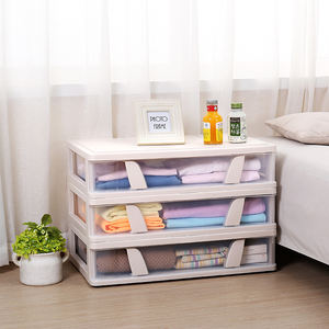<span class=keywords><strong>Underbed</strong></span> lưu trữ container lớn Stackable trong suốt ngăn kéo phong cách nhựa <span class=keywords><strong>underbed</strong></span> hộp lưu trữ với bánh xe - Product Image 5