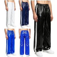 Pantalon de sport pour homme, imperméable, résistant à la transpiration, avec fermeture éclair à l'entrejambe, taille élastique, coupe droite, pour le cyclisme et la natation