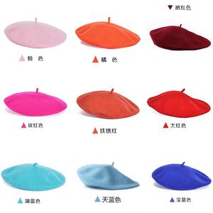 Berretto di lana autunno e inverno Vintage britannico tutto match autunno color caramella pittore ottagonale cappello bella - Product Image 4